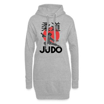 Judo. Judo-Geschenk. Judo Jiu Jitsu. Kampfsport - Hoodie-Kleid - Grau meliert - Vorne