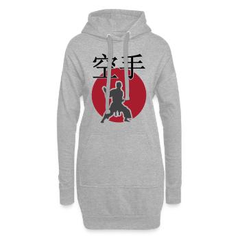 Karate. Kampfsport. Geschenkidee. Japan - Hoodie-Kleid - Grau meliert - Vorne
