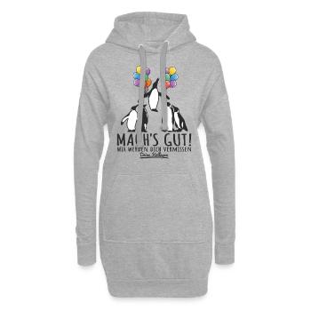 Jobwechsel Abschied Kollege Abschiedsgeschenk - Hoodie-Kleid - Grau meliert - Vorne