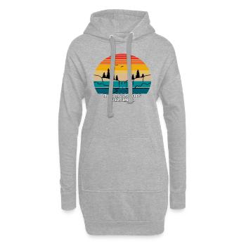 Les Cascades Virginie - Sweat-shirt à capuche long Femme - gris chiné - Devant