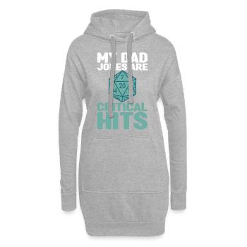 Pen and Paper Für RPG Gaming Vater - Hoodie-Kleid - Grau meliert - Vorne