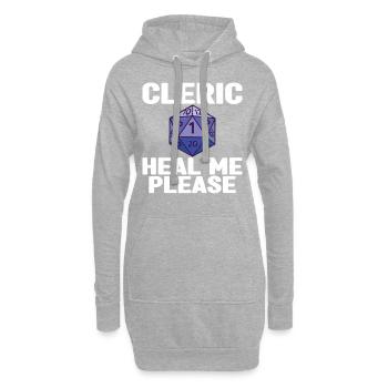 Stylo et papier pour RPG Gaming Father - Sweat-shirt à capuche long Femme - gris chiné - Devant