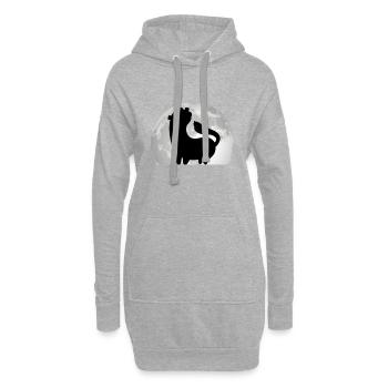 Ferret Moon Ferret Weasel - Sweat-shirt à capuche long Femme - gris chiné - Devant