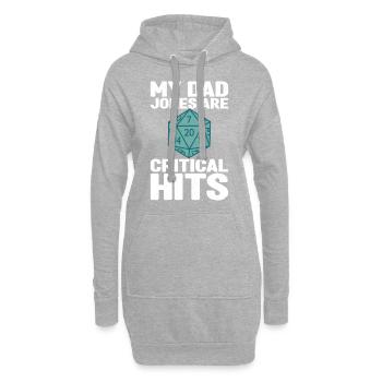 Pen and Paper for RPG Gaming Father - Hoodie Dress - heather grey - Front