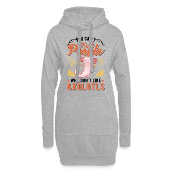Axolotl Queue Cadeau Amphibien Axolotl - Sweat-shirt à capuche long Femme - gris chiné - Devant