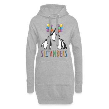 Pinguin Motivation Sei Anders Kreative Menschen - Hoodie-Kleid - Grau meliert - Vorne