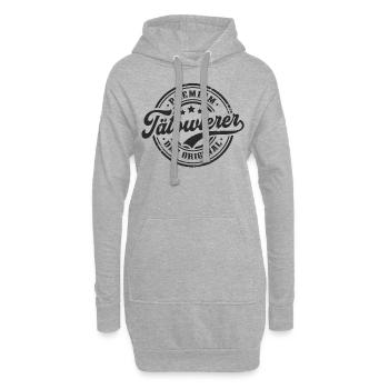 Tätowierer Original Tattoostudio Lustiges Tattoo - Hoodie-Kleid - Grau meliert - Vorne