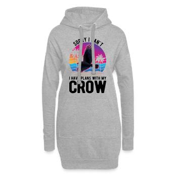 Crow Gift Crow Raven Beetle Breeder - Sweat-shirt à capuche long Femme - gris chiné - Devant