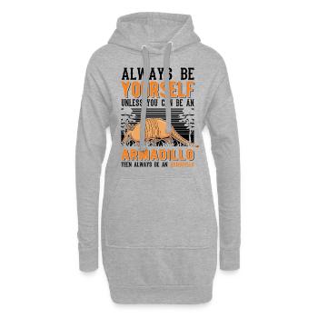 Armadillo Geschenk Gürteltier - Hoodie-Kleid - Grau meliert - Vorne