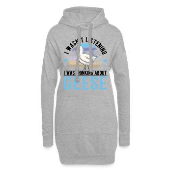 Oies Éleveur d’oies Oie - Sweat-shirt à capuche long Femme - gris chiné - Devant