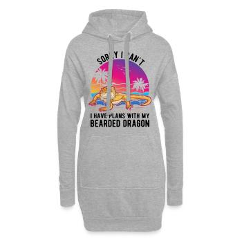 Dragon barbu disant Dragon barbu - Sweat-shirt à capuche long Femme - gris chiné - Devant