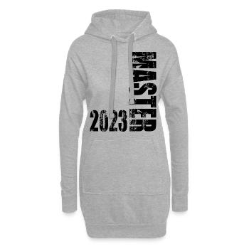 Master Degree 2023 Vintage Design - Sweat-shirt à capuche long Femme - gris chiné - Devant
