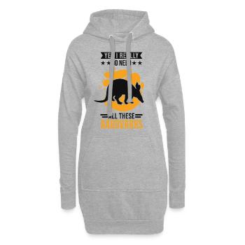 Aardvark Cadeau Aardvark - Sweat-shirt à capuche long Femme - gris chiné - Devant