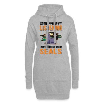 Robbe Gift Sea Lion - Hoodie Dress - heather grey - Front