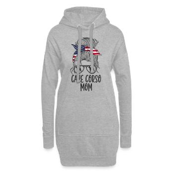 Cane Corso Maman - Sweat-shirt à capuche long Femme - gris chiné - Devant