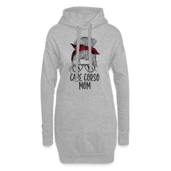 Cane Corso Maman - Sweat-shirt à capuche long Femme - gris chiné - Devant