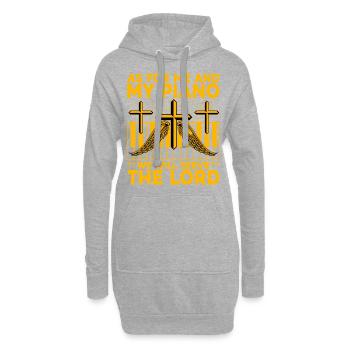 As for me and my Piano we will serve the lord - Hoodie-Kleid - Grau meliert - Vorne