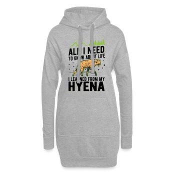 Hyäne Geschenk Erdwolf Hyena - Hoodie-Kleid - Grau meliert - Vorne