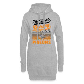 Pigeon Cadeau Pigeon Fancier City Pigeon Pigeonnier Pigeon Transporteur Pigeon - Sweat-shirt à capuche long Femme - gris chiné - Devant