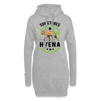 Hyäne Geschenk Erdwolf Hyena - Hoodie-Kleid - Grau meliert - Vorne
