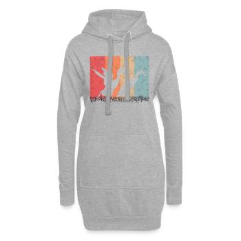 Indian Running Duck Retro Bottle Duck Vintage - Sweat-shirt à capuche long Femme - gris chiné - Devant