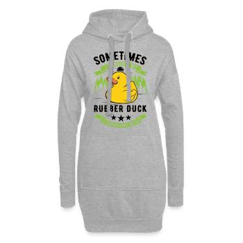 Rubber Duck Gift Squeaky Duck Bathing Duck - Sweat-shirt à capuche long Femme - gris chiné - Devant