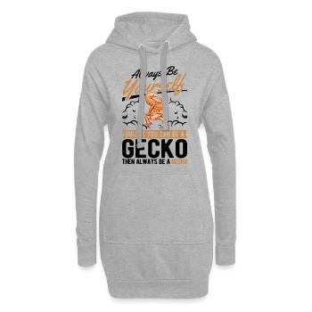 Always be yourself Unless you can be a Gecko - Hoodie-Kleid - Grau meliert - Vorne