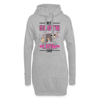 Meilleure maman paresseuse jamais défaillante Mama - Sweat-shirt à capuche long Femme - gris chiné - Devant