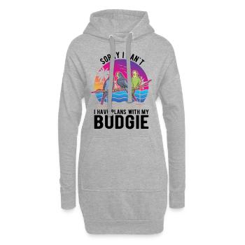 Budgerigar cockatiel Welli Perruche - Sweat-shirt à capuche long Femme - gris chiné - Devant