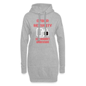 Cybersecurity - IT-Sicherheit Informatiker - Hoodie-Kleid - Grau meliert - Vorne