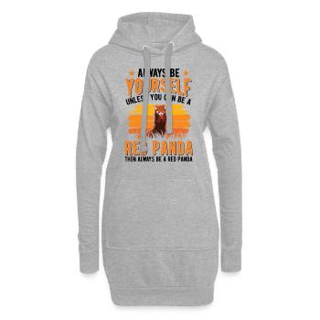 Roter Panda Geschenk Red Panda - Hoodie-Kleid - Grau meliert - Vorne