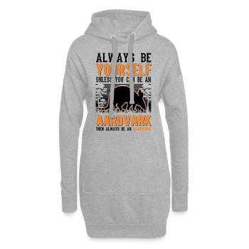 Soyez toujours vous-même Aardvark Erdferkel - Sweat-shirt à capuche long Femme - gris chiné - Devant