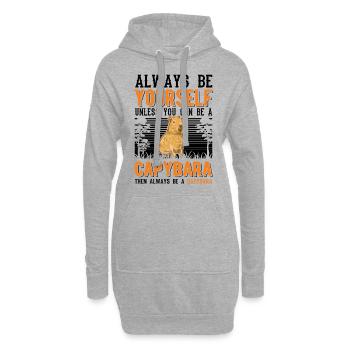 Soyez toujours vous-même Sauf si vous pouvez être un Capybara - Sweat-shirt à capuche long Femme - gris chiné - Devant