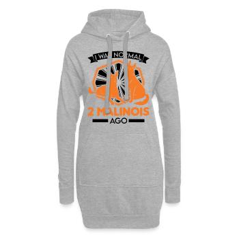 I was normal 2 Malinois ago Belgischer Schäferhund - Hoodie-Kleid - Grau meliert - Vorne