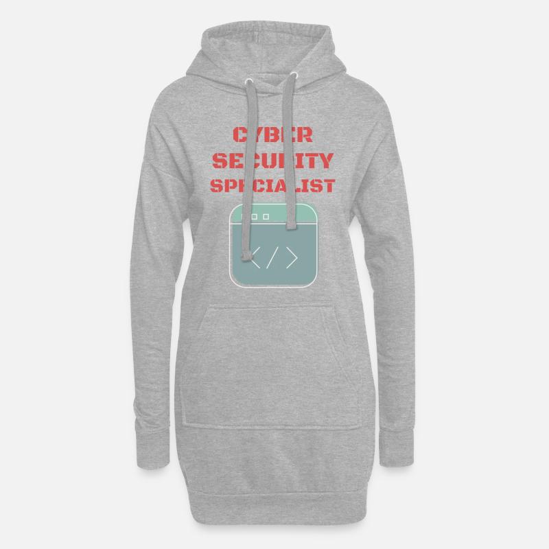 Cybersecurity - IT Security Computer Scientist - Hoodie Dress - heather grey