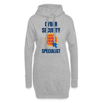 Cybersecurity - IT-Sicherheit Informatiker - Hoodie-Kleid - Grau meliert - Vorne