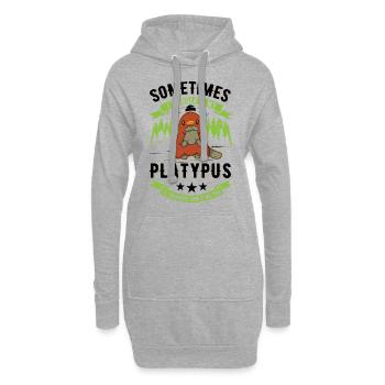 Ornithorynque Orthographe Ornithorynque - Sweat-shirt à capuche long Femme - gris chiné - Devant