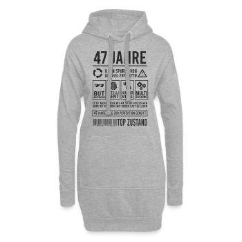 47. Geburtstag Perfektion Lustig 47 Jahre - Hoodie-Kleid - Grau meliert - Vorne