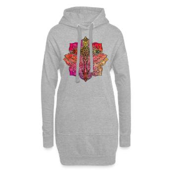 Christentum Kreuz - Hoodie-Kleid - Grau meliert - Vorne