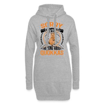 Quokka Gift Kangourou à queue courte - Sweat-shirt à capuche long Femme - gris chiné - Devant