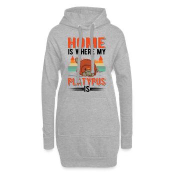 Ornithorynque à la maison Ornithorynque - Sweat-shirt à capuche long Femme - gris chiné - Devant