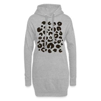 Leoparden Kostüm Verkleidung - Hoodie-Kleid - Grau meliert - Vorne