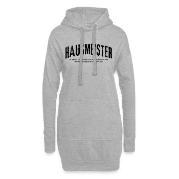 Hausmeister zu sein ist nicht einfach Lustiges - Hoodie-Kleid - Grau meliert - Vorne