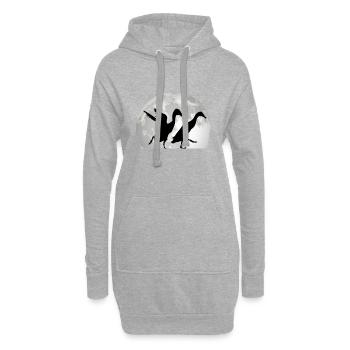 Canard Lune indien - Sweat-shirt à capuche long Femme - gris chiné - Devant
