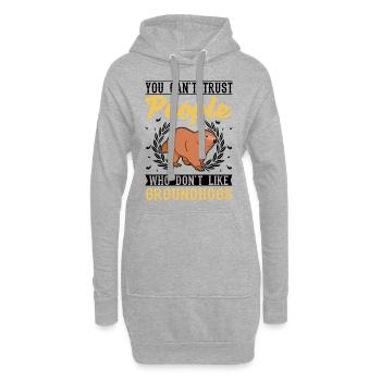 Murmeltier Groundhog Day Waldmurmeltier - Hoodie-Kleid - Grau meliert - Vorne