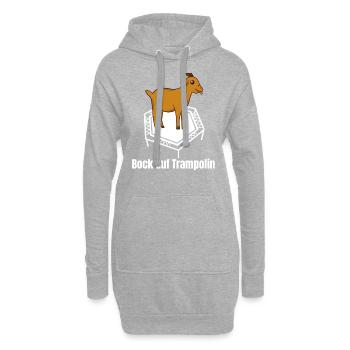 Bock Auf Trampolin - Fitness Workout Athlete Jump - Hoodie-Kleid - Grau meliert - Vorne