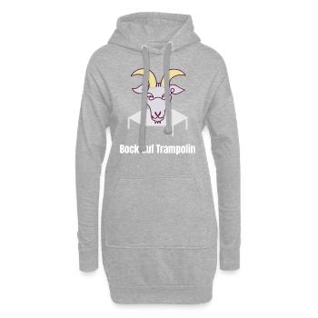 Bock Auf Trampolin - Fitness Workout Athlete Jump - Hoodie-Kleid - Grau meliert - Vorne