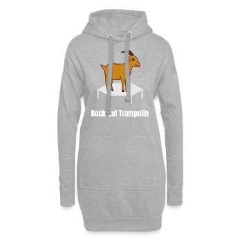 Bock Auf Trampolin - Fitness Workout Athlete Jump - Hoodie-Kleid - Grau meliert - Vorne