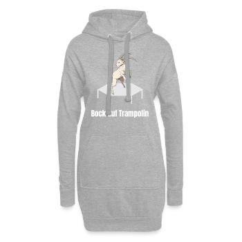 Bock Auf Trampolin - Fitness Workout Athlete Jump - Hoodie-Kleid - Grau meliert - Vorne