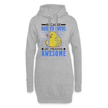 Parce que les canards en caoutchouc sont géniaux - Sweat-shirt à capuche long Femme - gris chiné - Devant